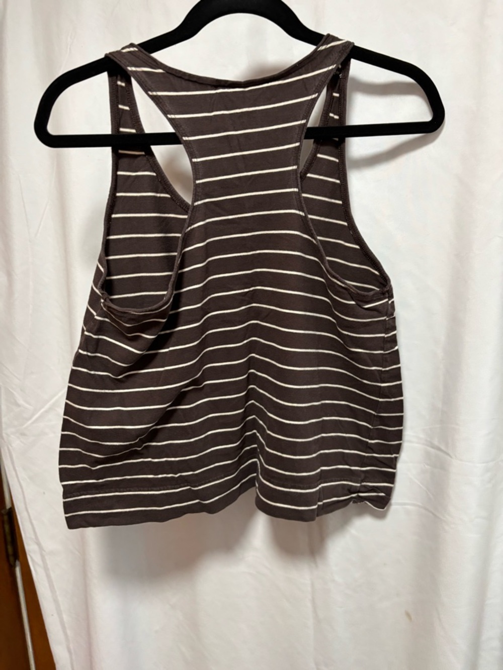 Pact Brown and Cream Striped organic cotton pajamas M - Picture 5 of 9